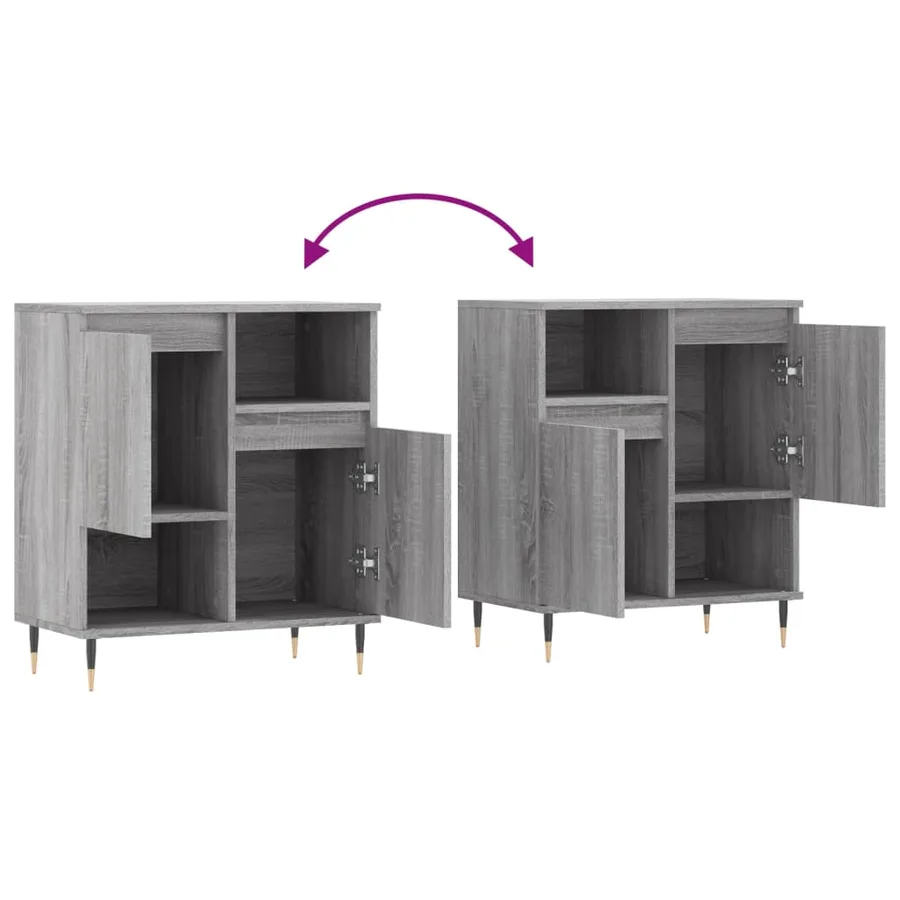 Buffet Sonoma gris 60x35x70 cm Bois d'ingénierie - 9