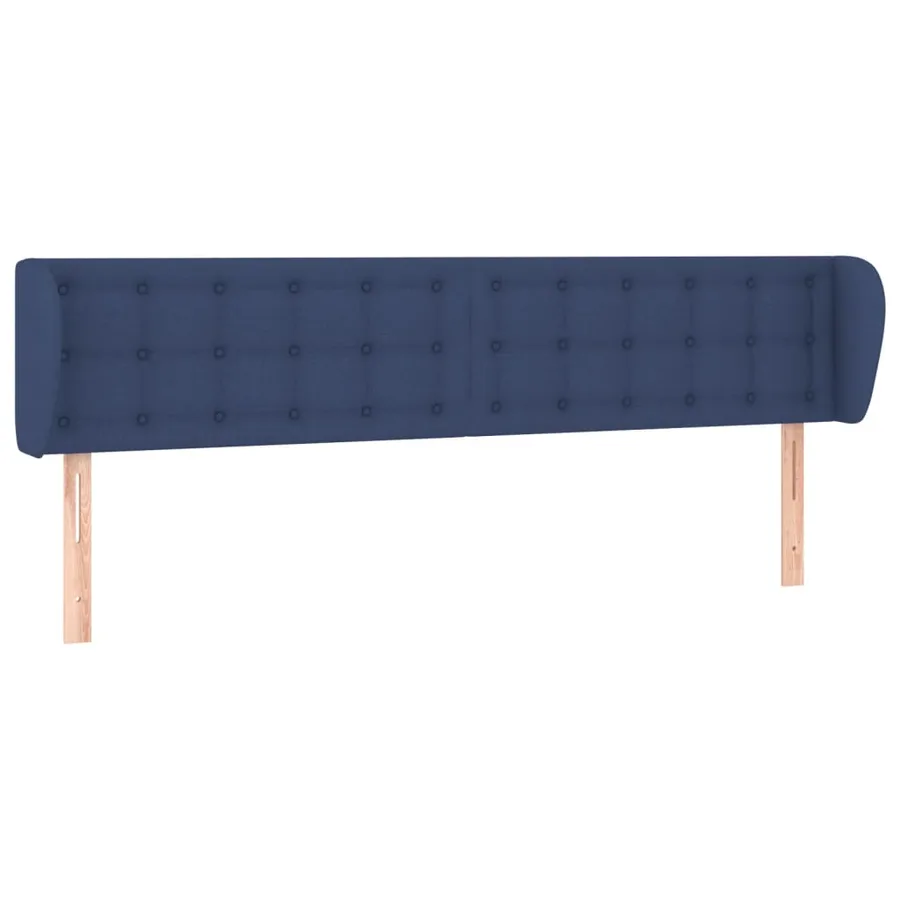 Tête de lit avec oreilles Bleu 183x23x78/88 cm Tissu - 2