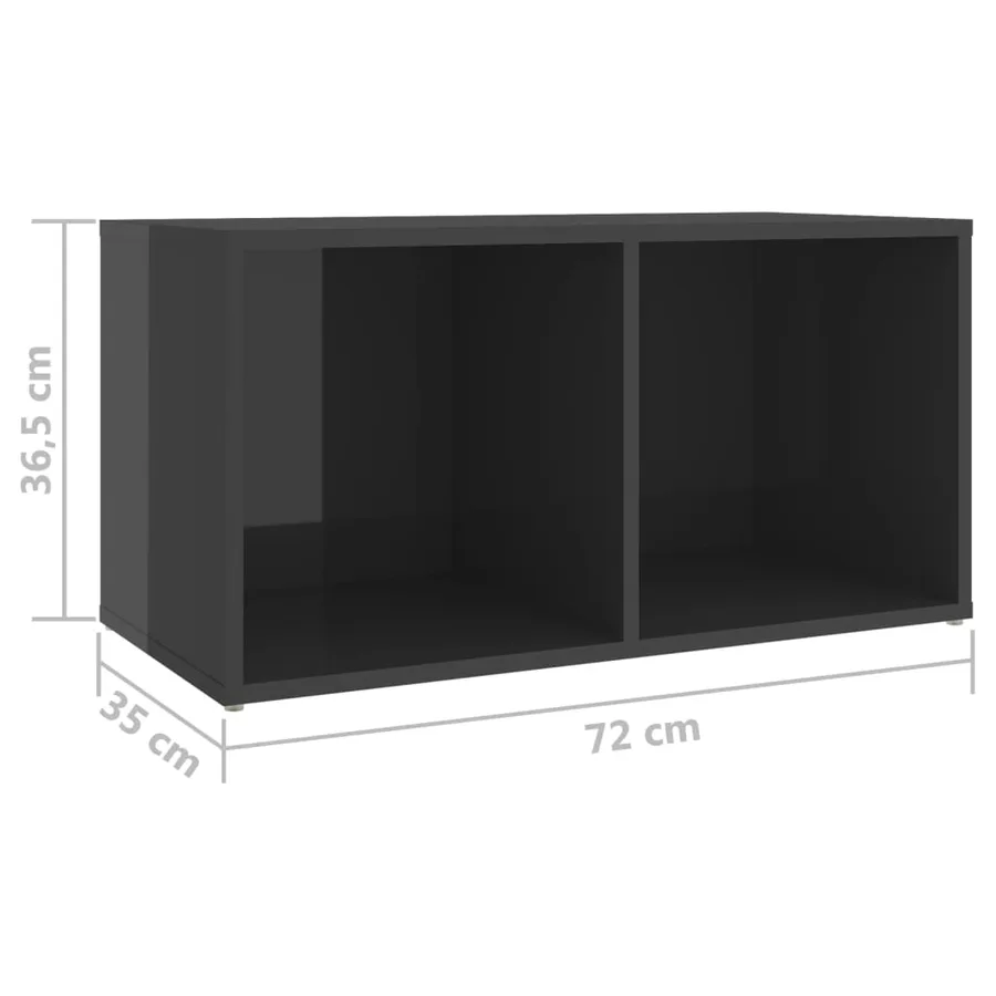 Ensemble de meubles TV 6 pcs Gris brillant Bois d'ingénierie - 8