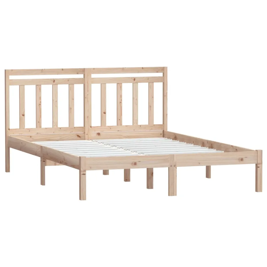 Cadre de lit sans matelas bois massif - 3