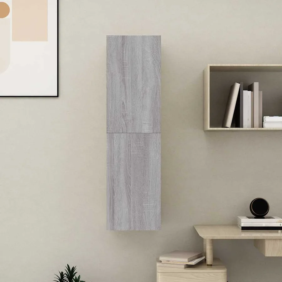 Meuble TV mural Sonoma gris 30,5x30x110 cm - 3