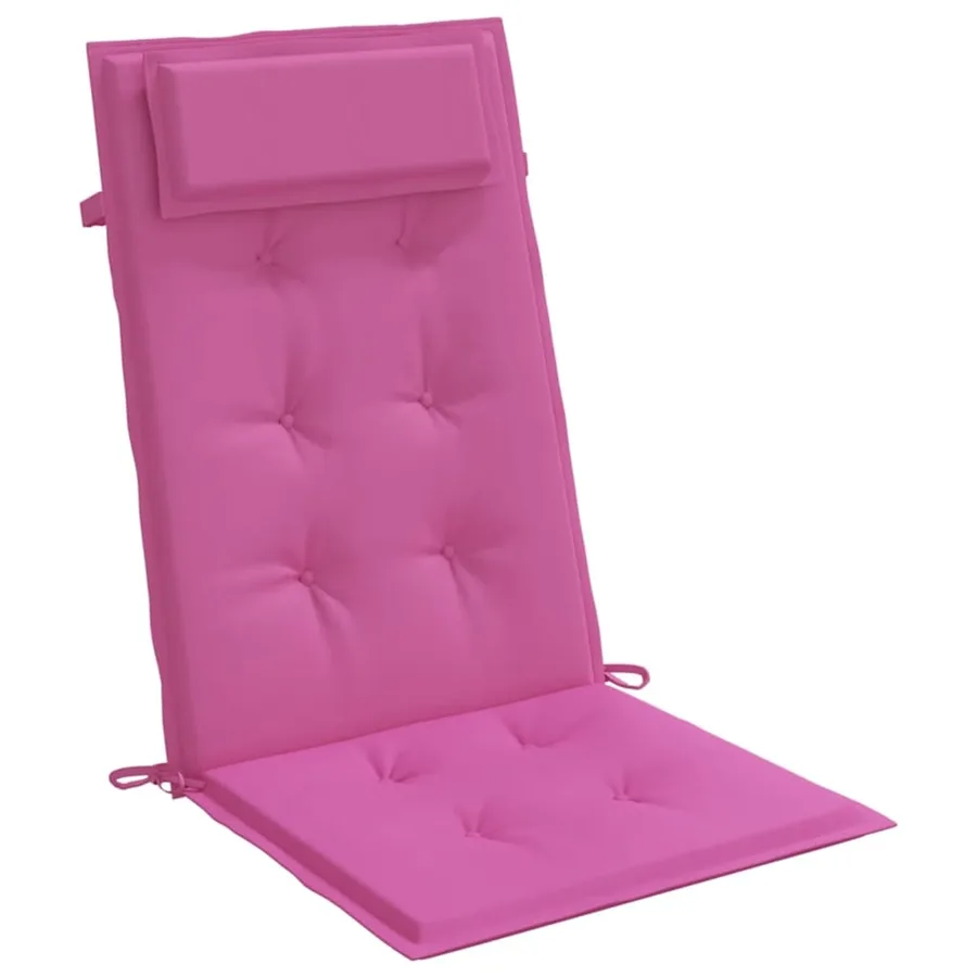 Coussins de chaise à dossier haut lot de 2 rose tissu oxford - 5
