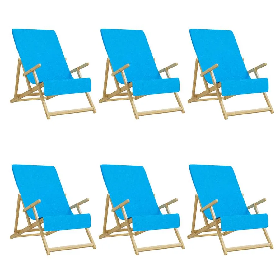 Serviettes de plage 6 pcs turquoise 60x135 cm tissu 400 GSM - 2