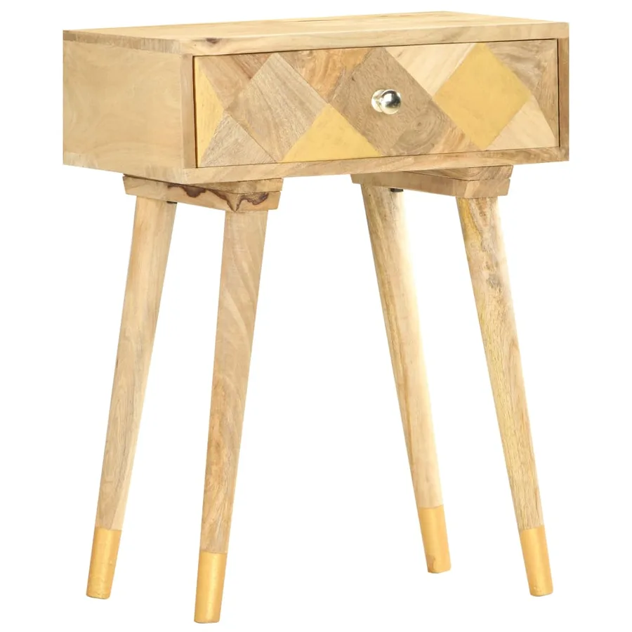 Table de chevet 43 x 30 x 58 cm Bois de manguier massif - 12