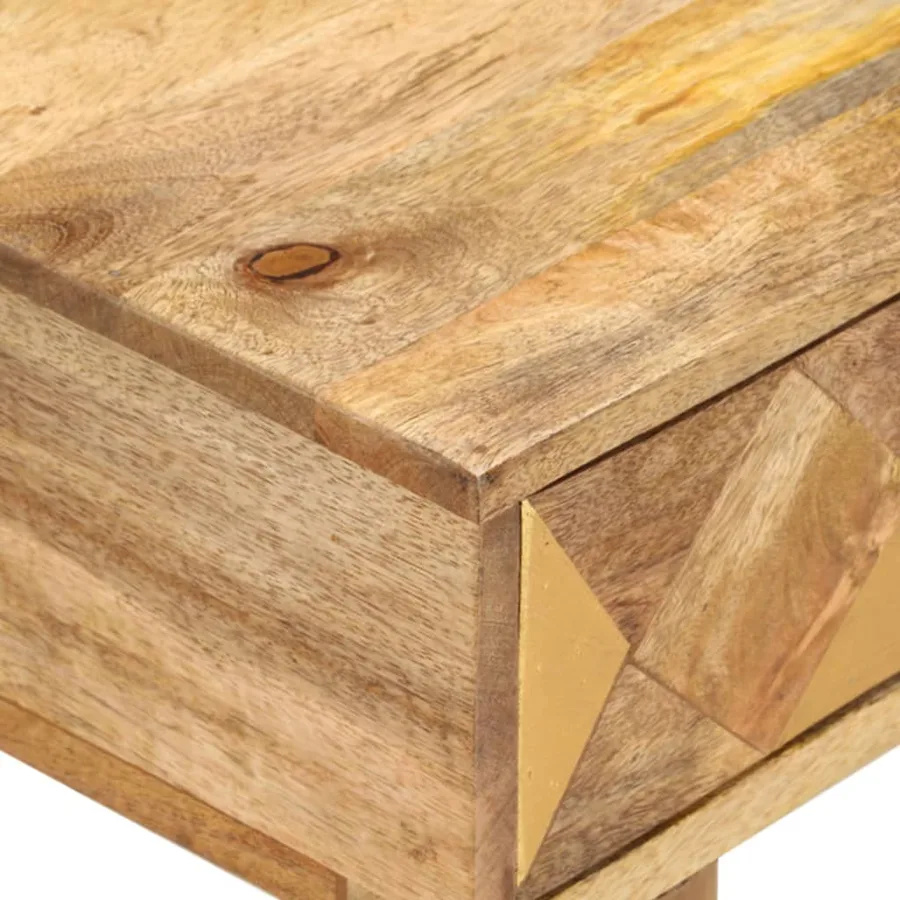 Table de chevet 43 x 30 x 58 cm Bois de manguier massif - 6