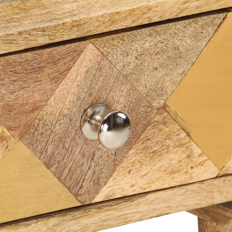 Table de chevet 43 x 30 x 58 cm Bois de manguier massif - 7