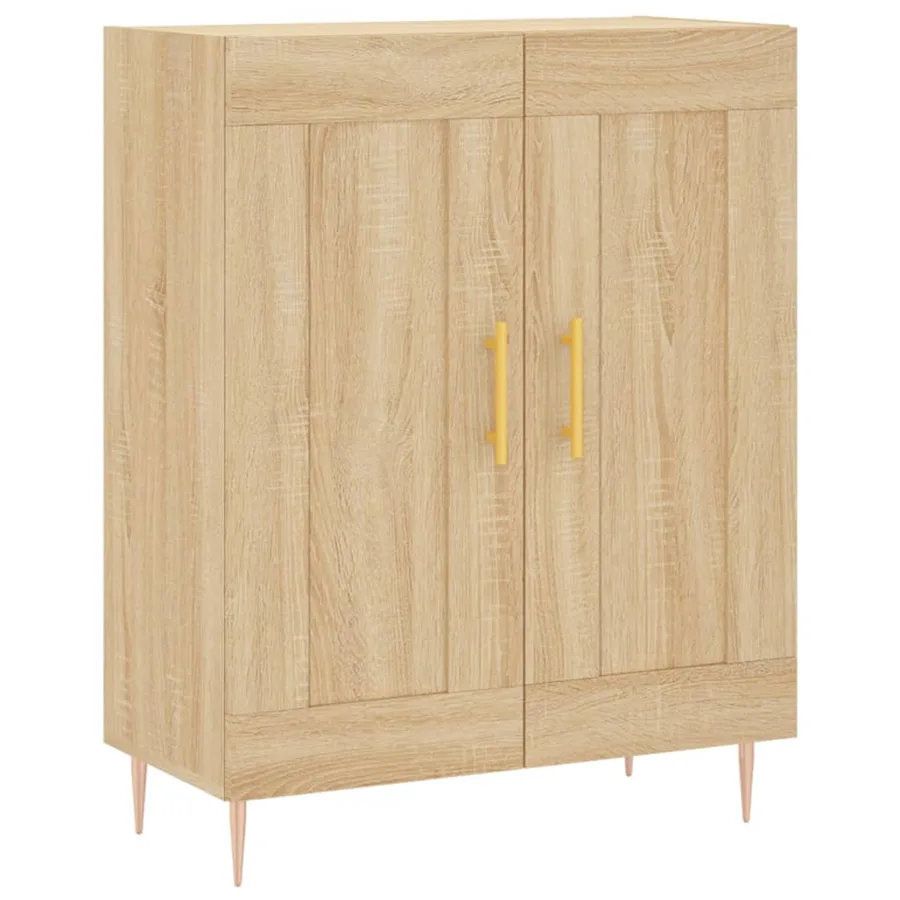 Buffet haut Chêne sonoma 69,5x34x180 cm Bois d'ingénierie - 7