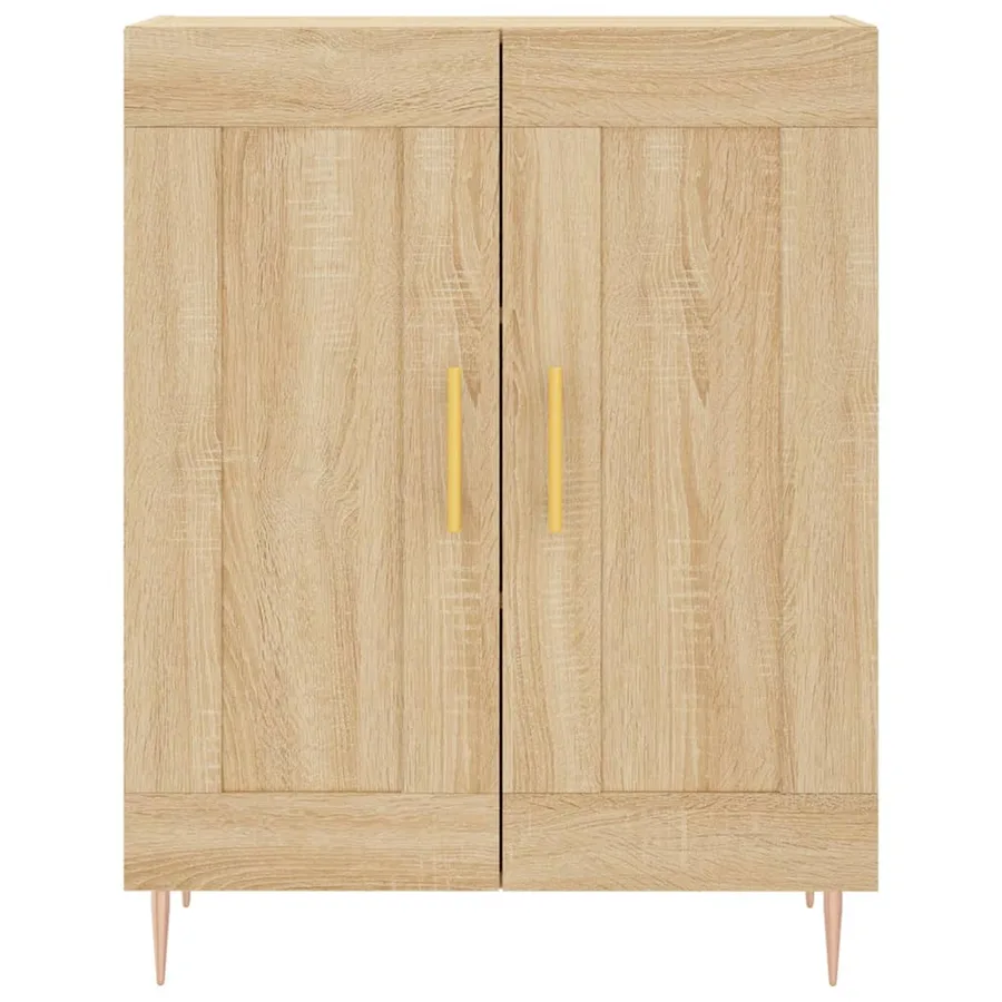 Buffet haut Chêne sonoma 69,5x34x180 cm Bois d'ingénierie - 8