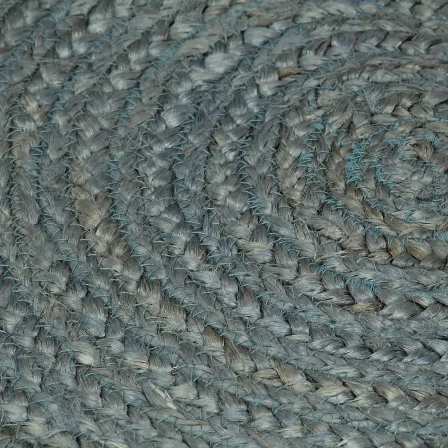 Tapis fait à la main Jute Rond 210 cm Vert olive - 4