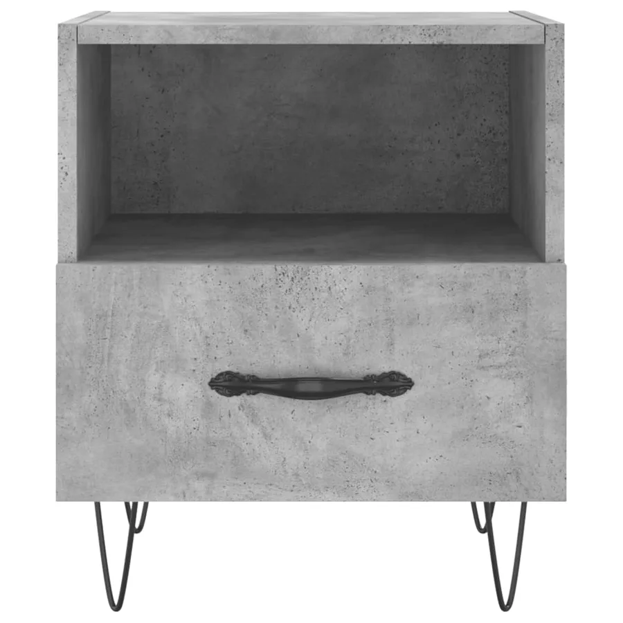 Tables de chevet 2pcs gris béton 40x35x47,5cm bois d’ingénierie - 7