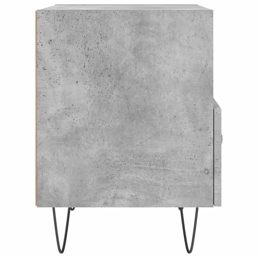 Tables de chevet 2pcs gris béton 40x35x47,5cm bois d’ingénierie - 8
