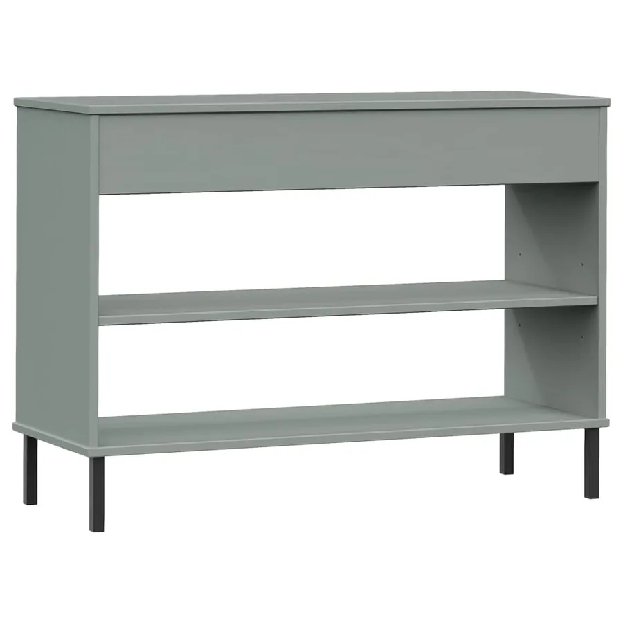 Armoire console avec pieds en métal Gris Bois pin massif OSLO - 7