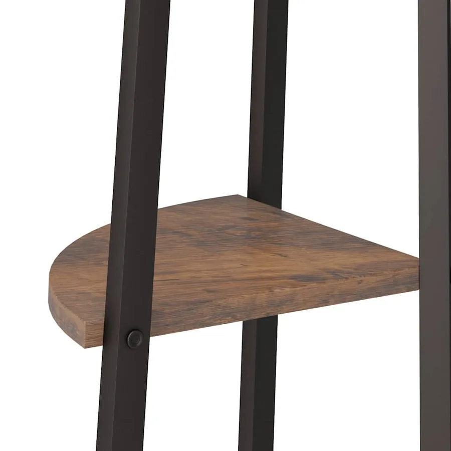 Étagère d'angle à 4 niveaux Marron foncé et noir 45,5 x 31,5 x 150 cm - 7