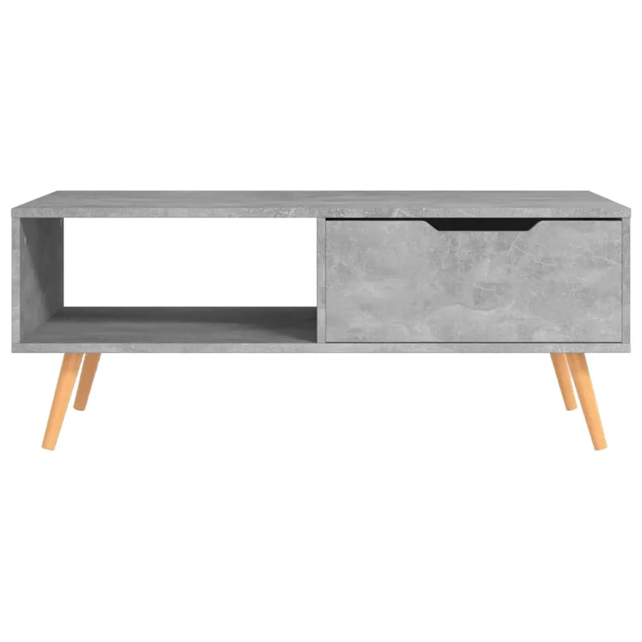 Table basse Gris béton 100x49,5x43 cm Bois d'ingénierie - 3