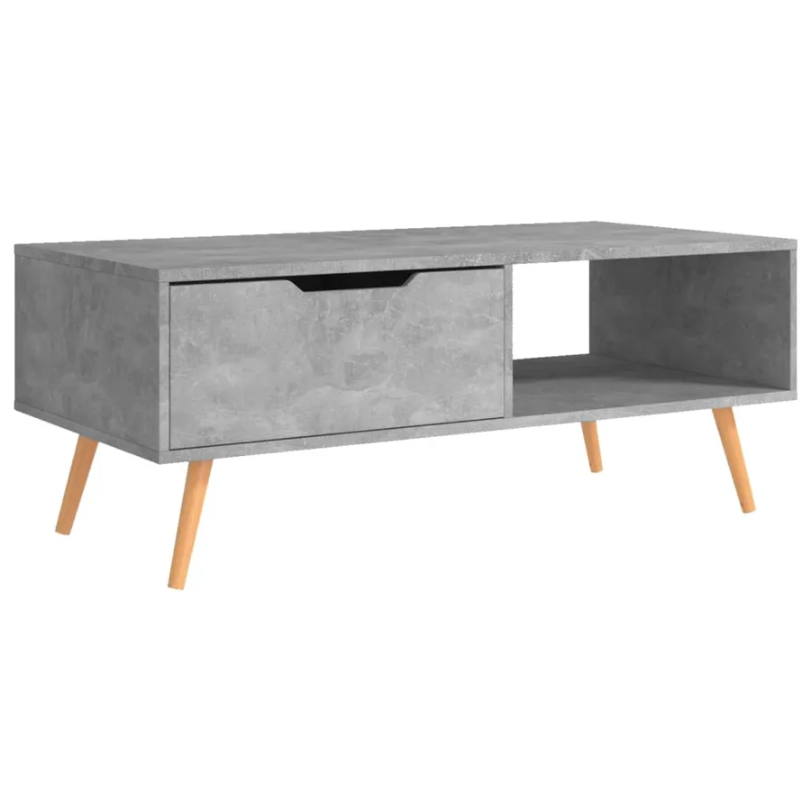 Table basse Gris béton 100x49,5x43 cm Bois d'ingénierie - 4