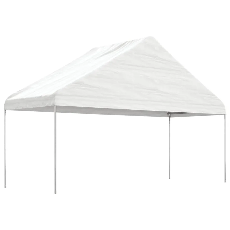 Belvédère avec toit blanc 11,15x5,88x3,75 m polyéthylène - 2