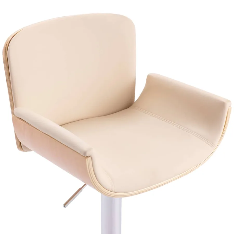Tabouret de bar Crème Similicuir - 6