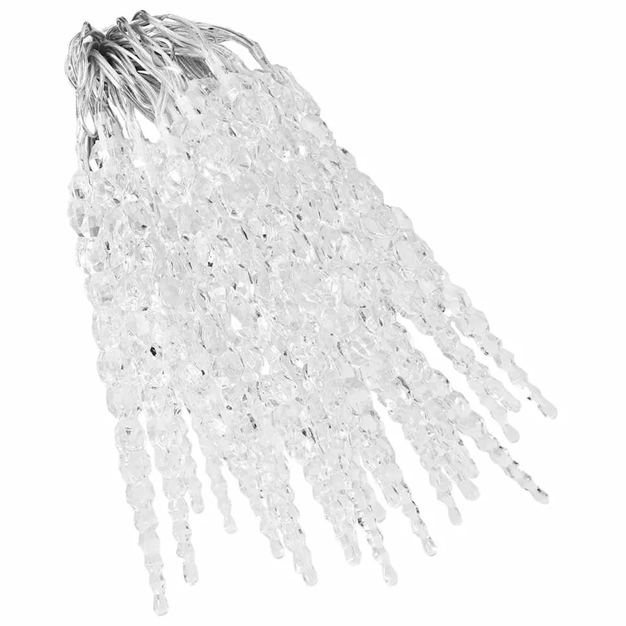 Guirlande lumineuse à glaçons de Noël 40 pcs Blanc Acrylique - 5