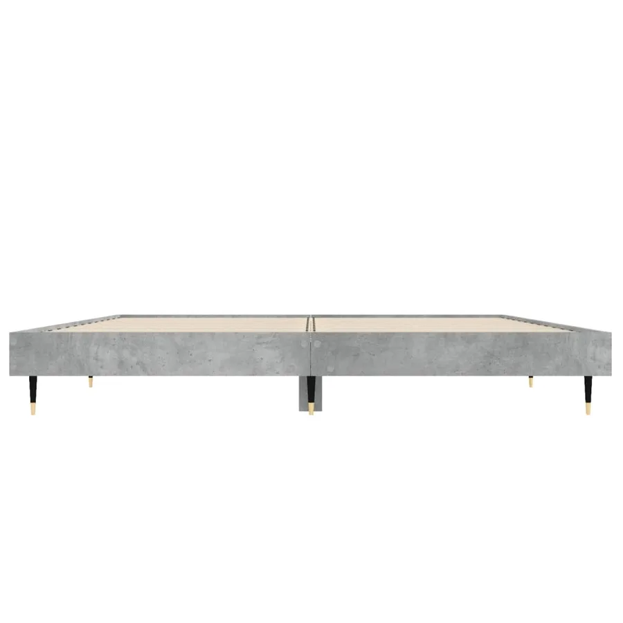 Cadre de lit sans matelas gris béton 120x190 cm - 6