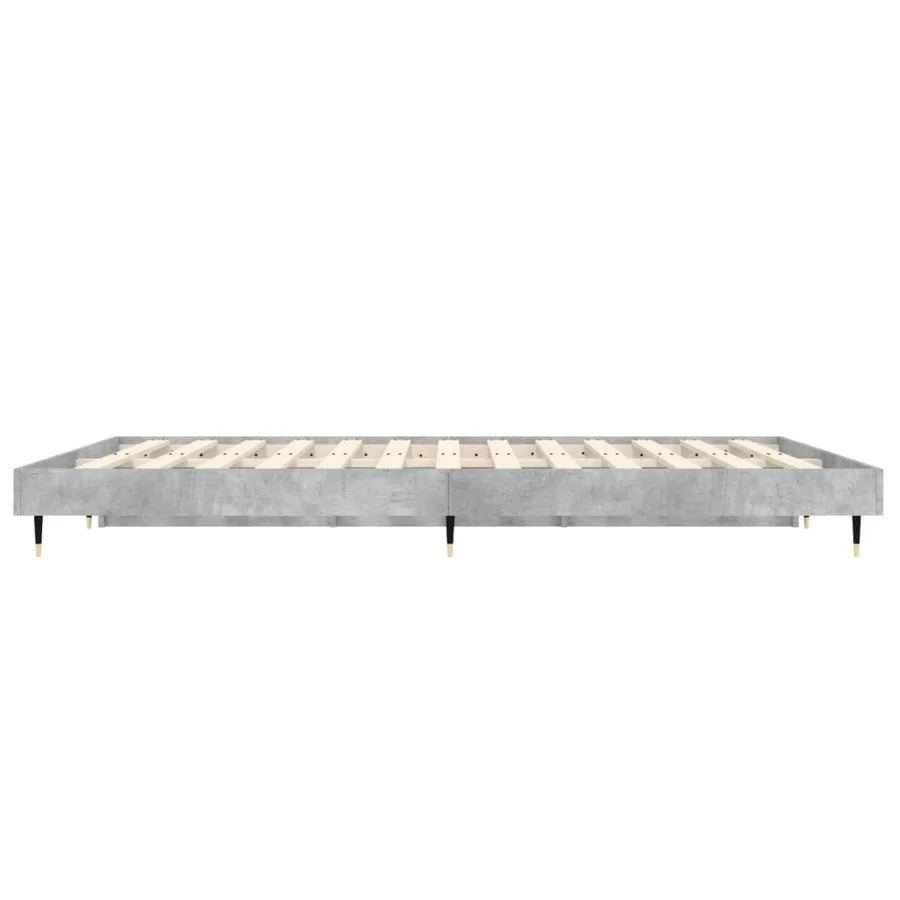 Cadre de lit sans matelas gris béton 120x190 cm - 7