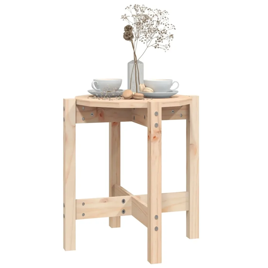Table basse Ø 42,5x45 cm Bois massif de pin - 4