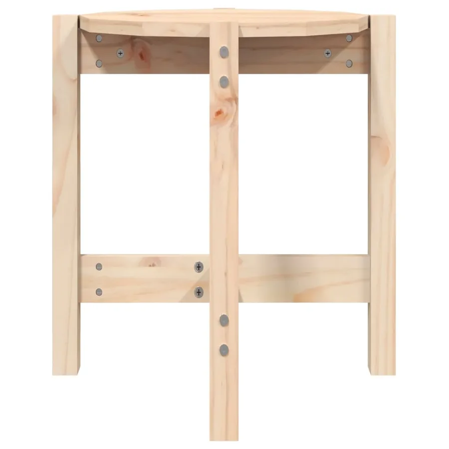 Table basse Ø 42,5x45 cm Bois massif de pin - 5