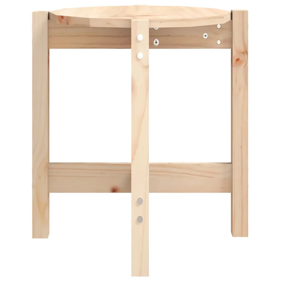 Table basse Ø 42,5x45 cm Bois massif de pin - 6