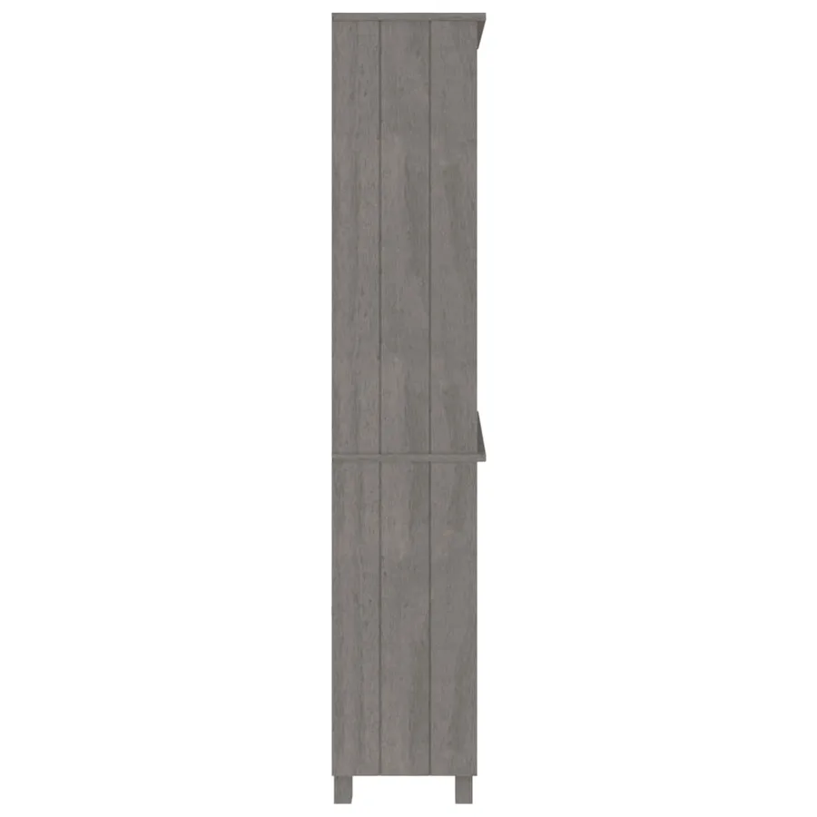 Buffet HAMAR Bois massif de pin Gris clair - 4