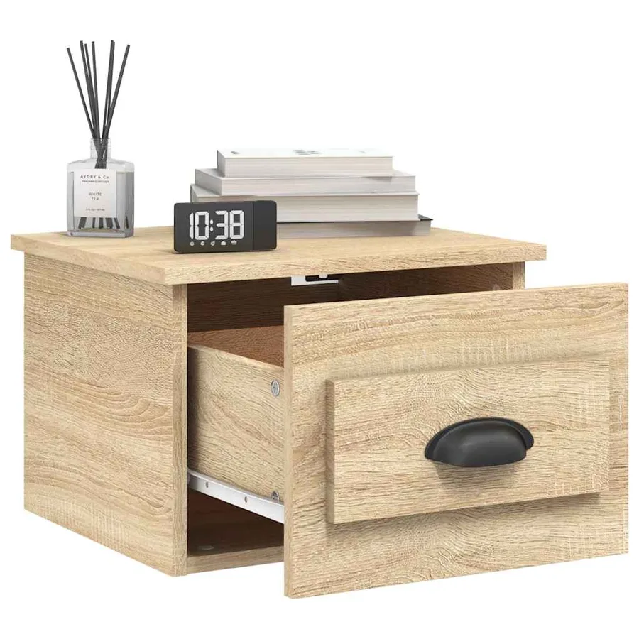 Tables de chevet murales 2 pcs chêne sonoma 41,5x36x28 cm - 4