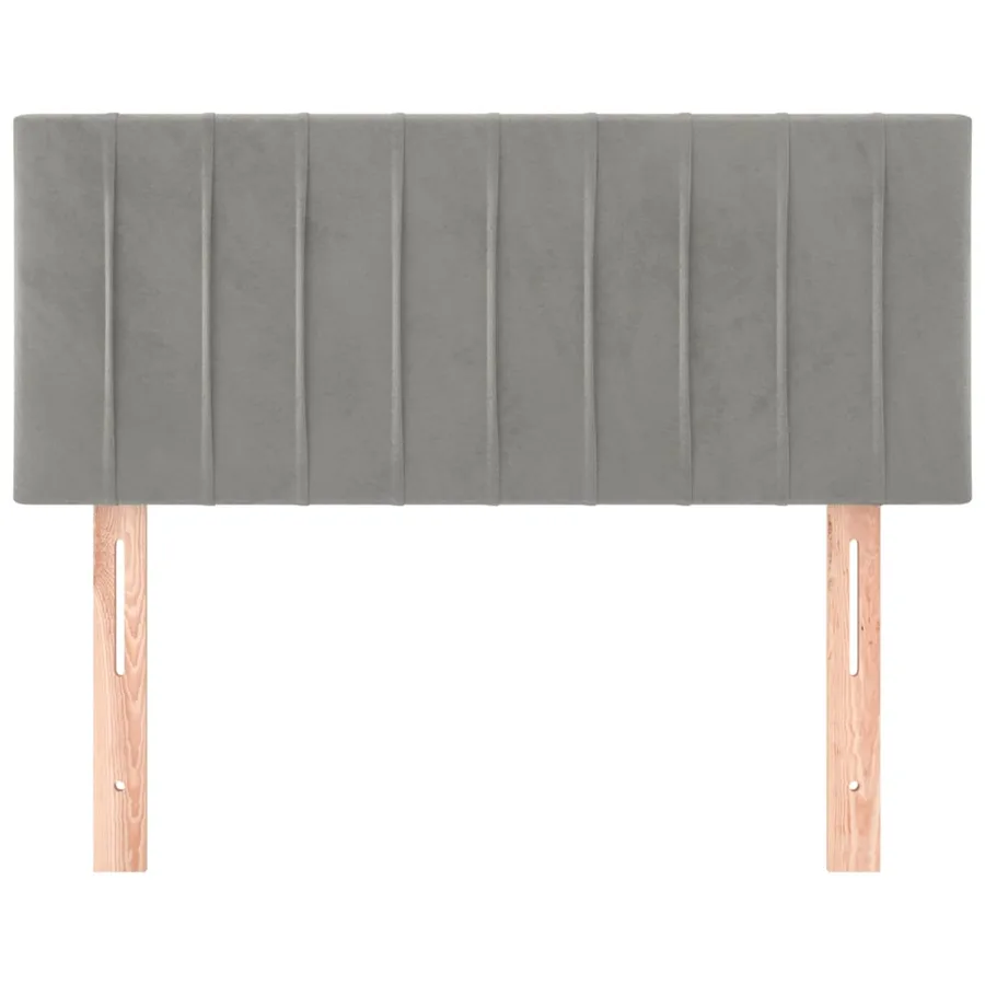 Tête de lit Gris clair 90x5x78/88 cm Velours - 3