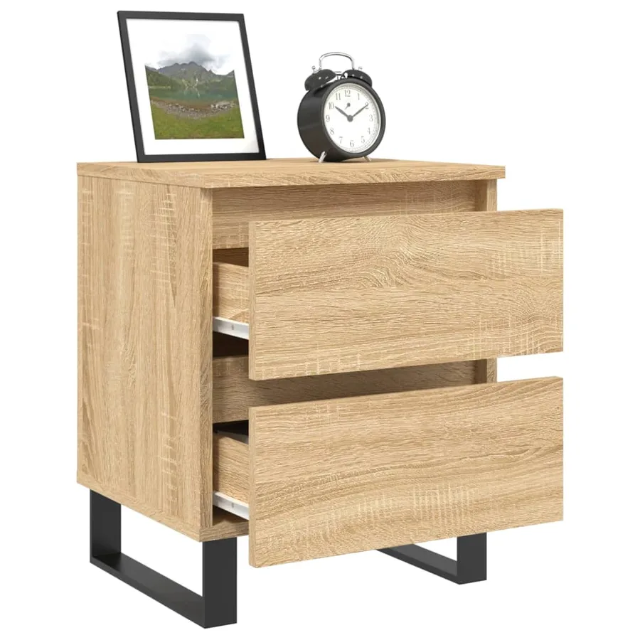 Table de chevet chêne sonoma 40x35x50 cm bois d’ingénierie - 4