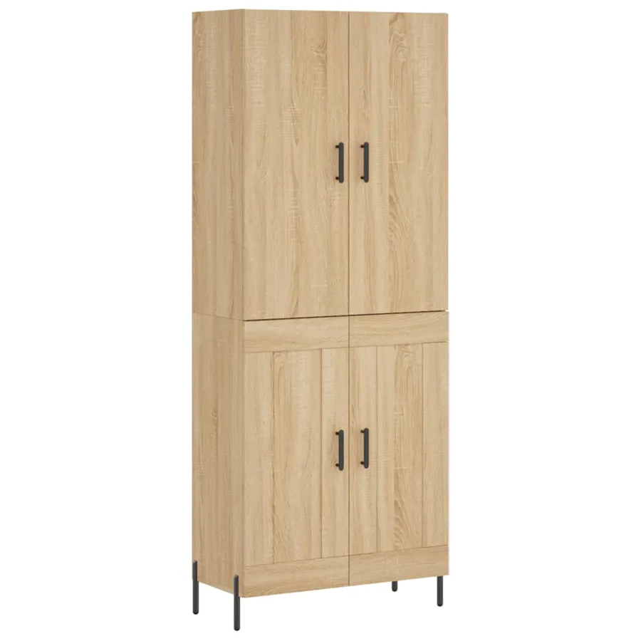 Buffet haut Chêne sonoma 69,5x34x180 cm Bois d'ingénierie - 2