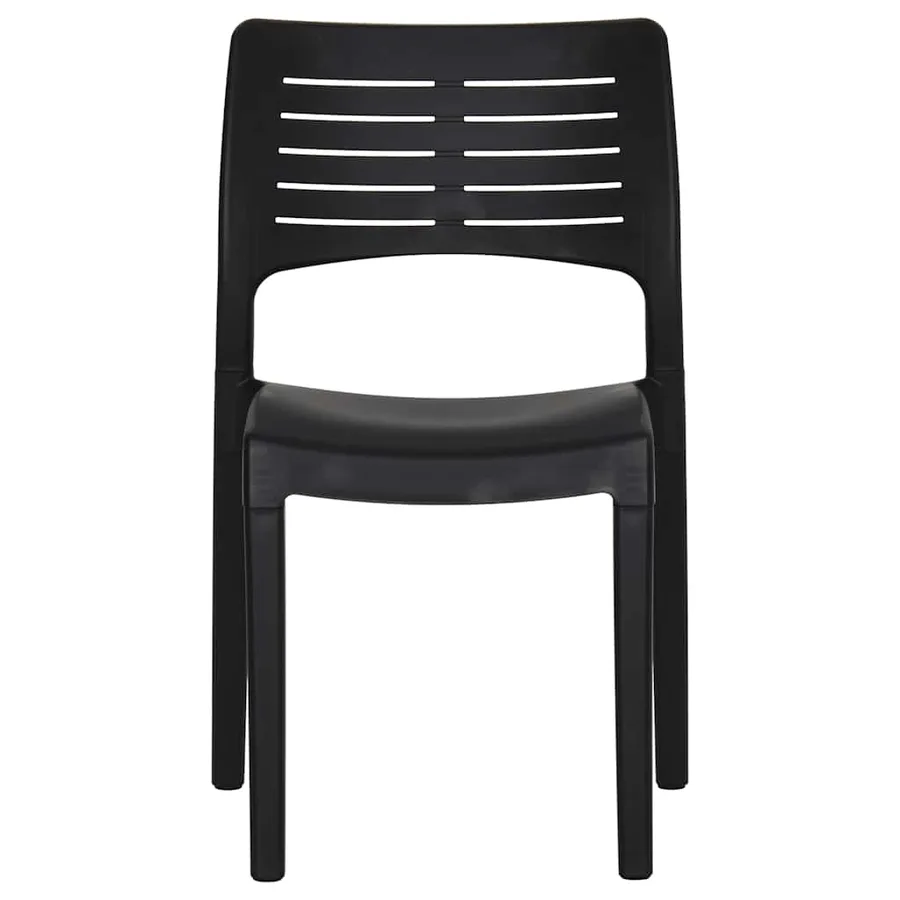 Chaises de jardin lot de 2 Anthracite Polypropylène - 4