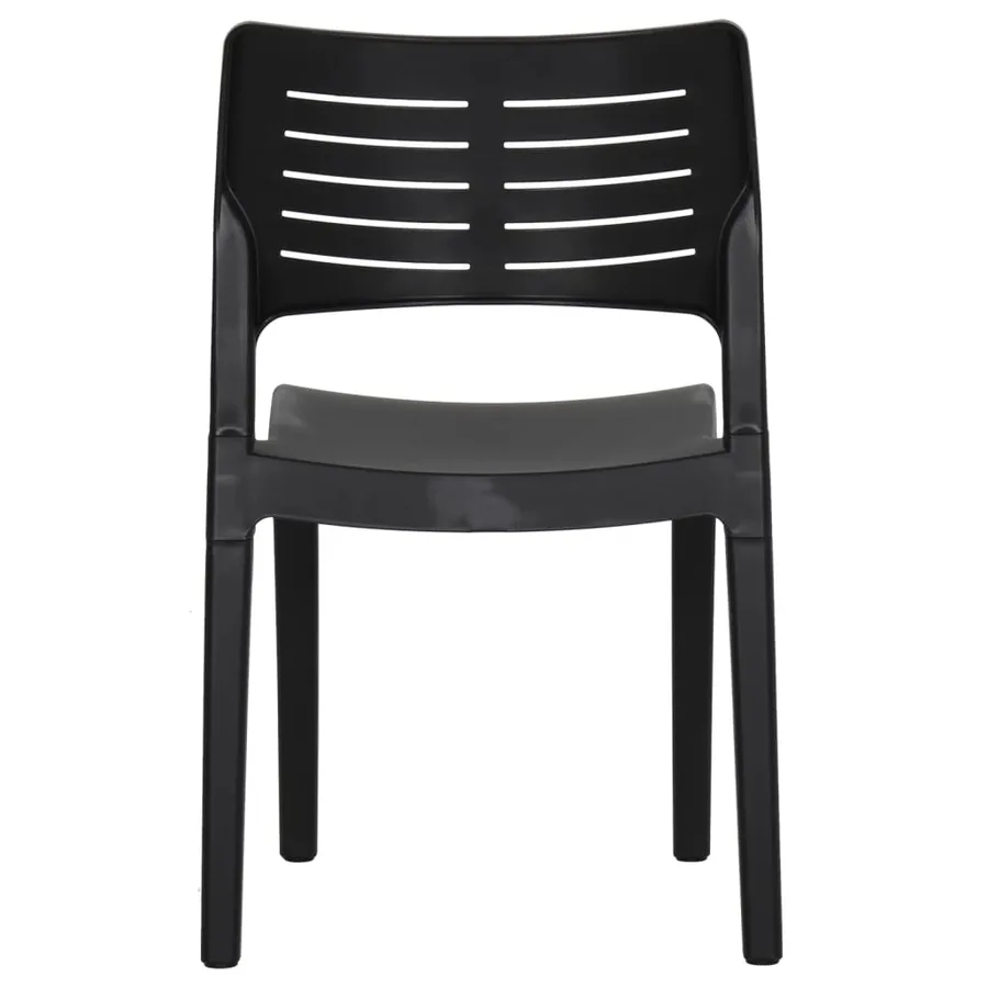 Chaises de jardin lot de 2 Anthracite Polypropylène - 6