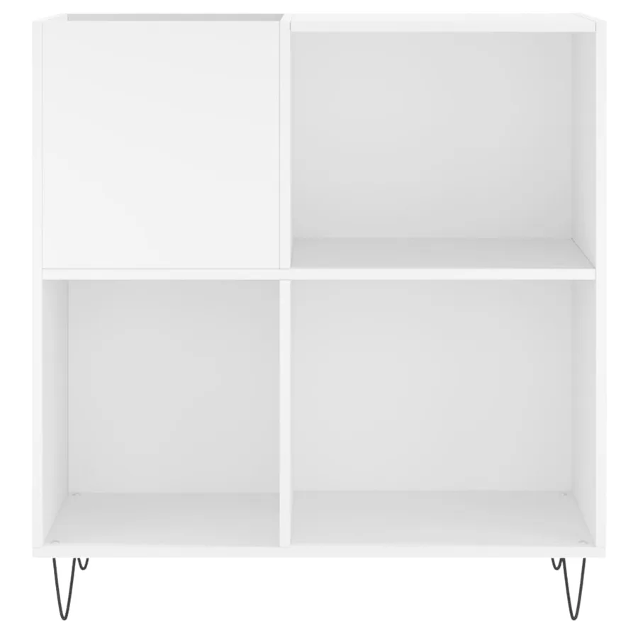 Armoire à disques blanc 84,5x38x89 cm bois d'ingénierie - 4
