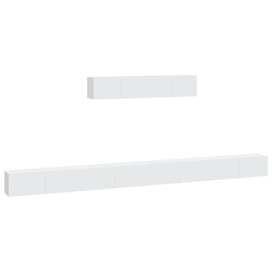 Ensemble de meubles TV 6 pcs Blanc Bois d'ingénierie - 2