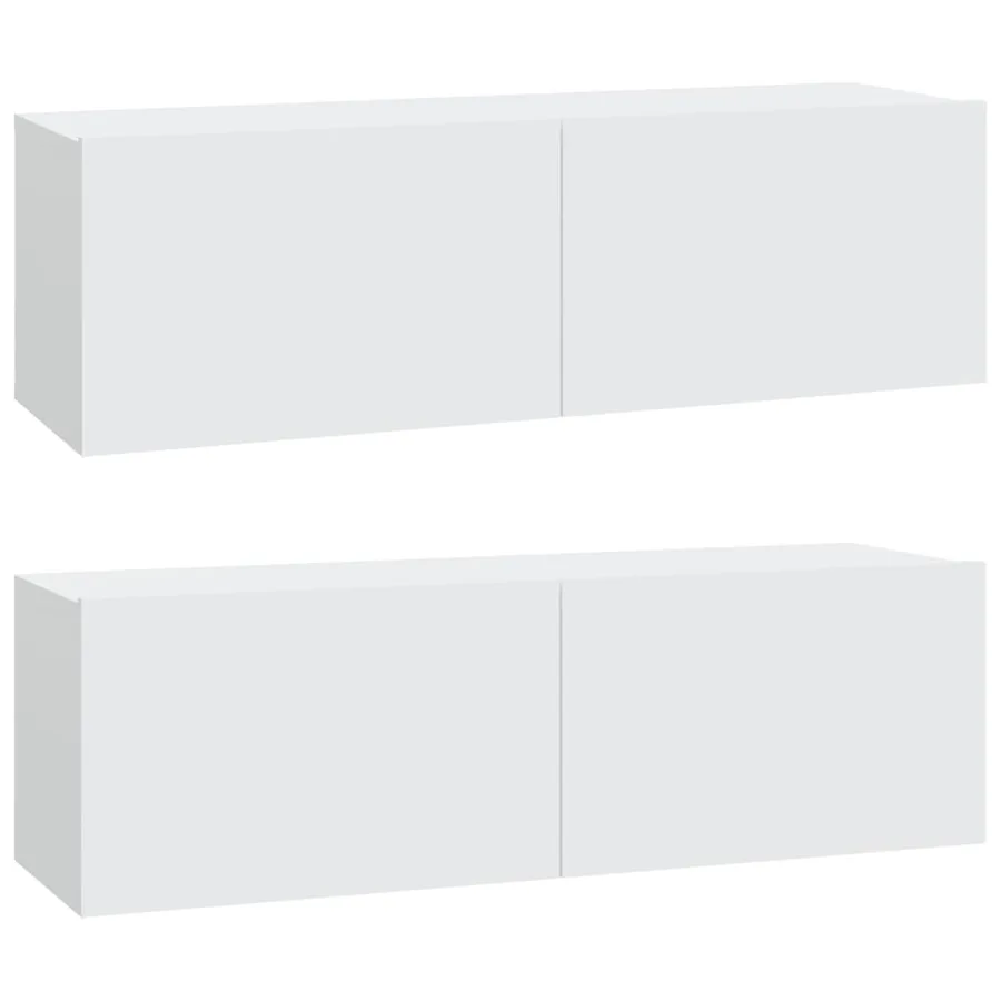 Ensemble de meubles TV 6 pcs Blanc Bois d'ingénierie - 4