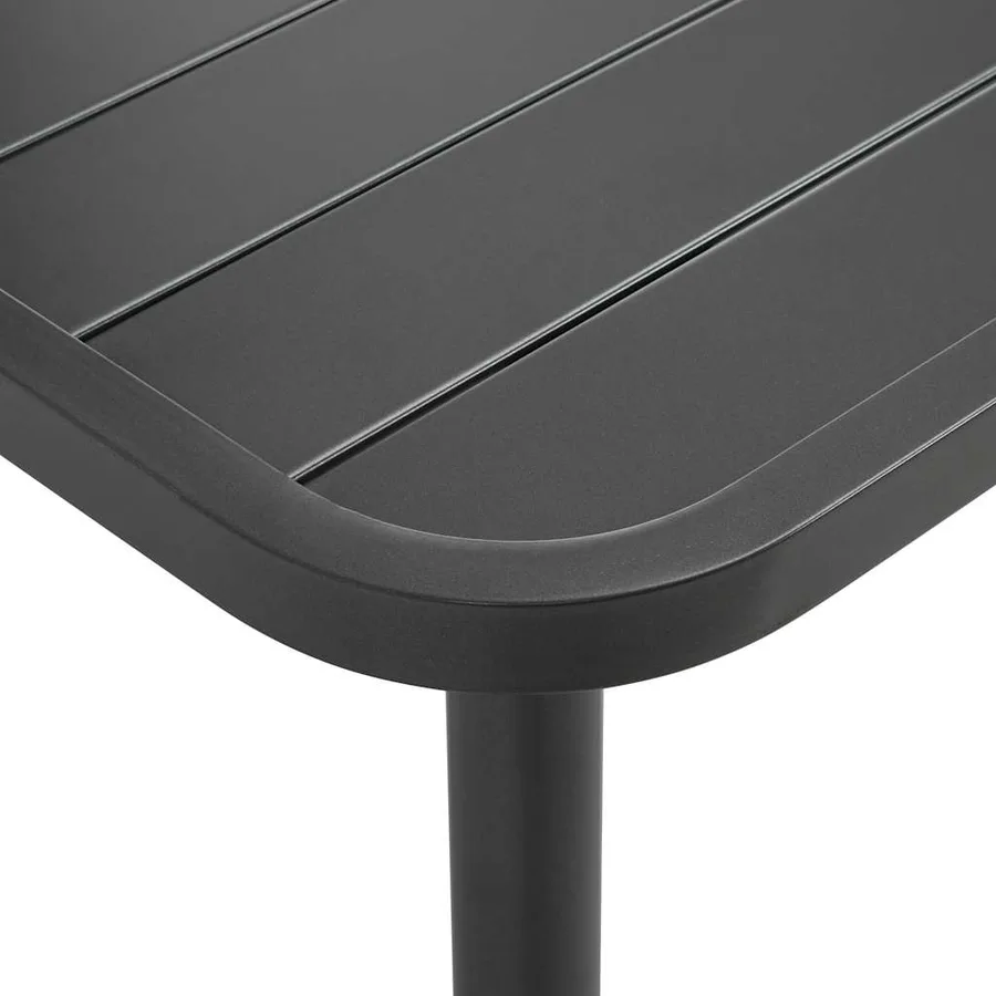Mobilier de bistro 3 pcs Acier Gris foncé - 4