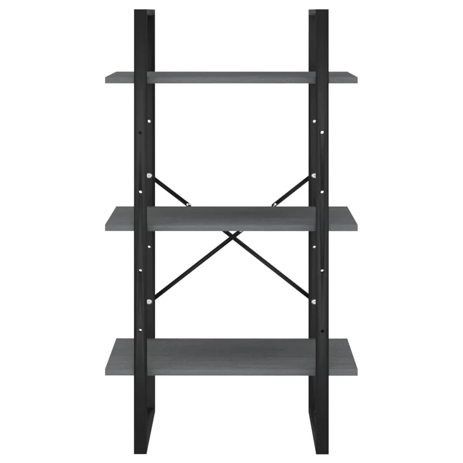 Étagère de rangement Gris 60x30x105 cm Bois de pin massif - 4