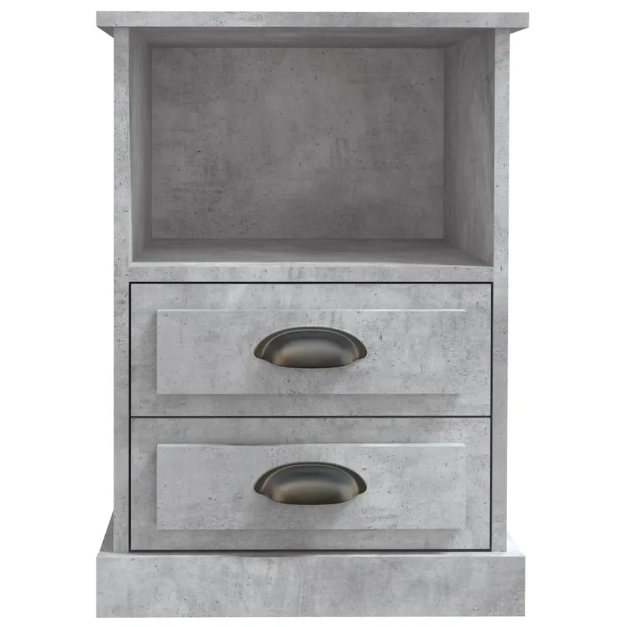 Table de chevet gris béton 43x36x60 cm - 6