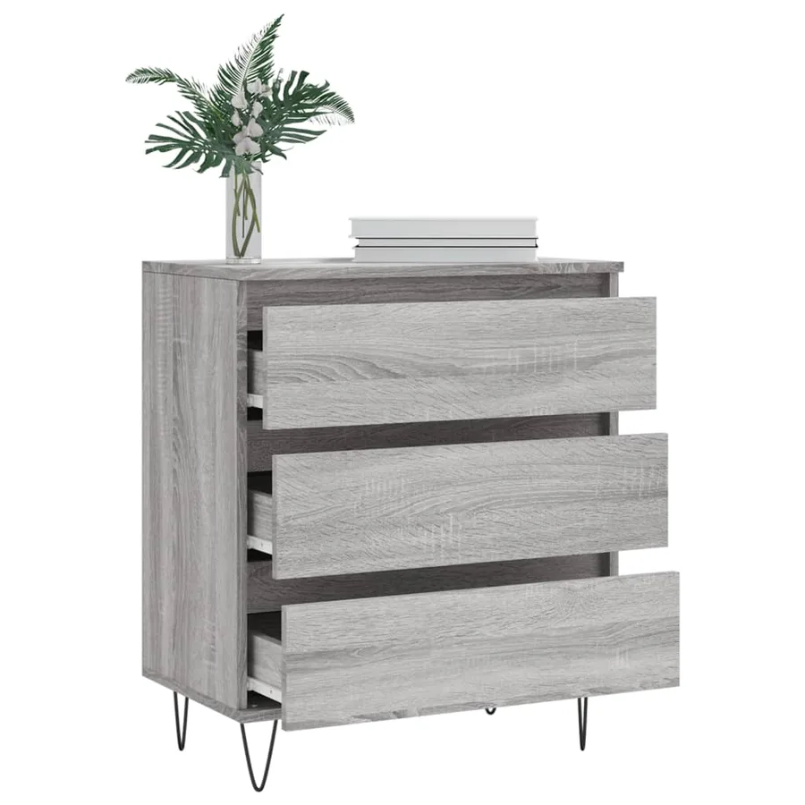 Buffet Sonoma gris 60x35x70 cm Bois d'ingénierie - 4