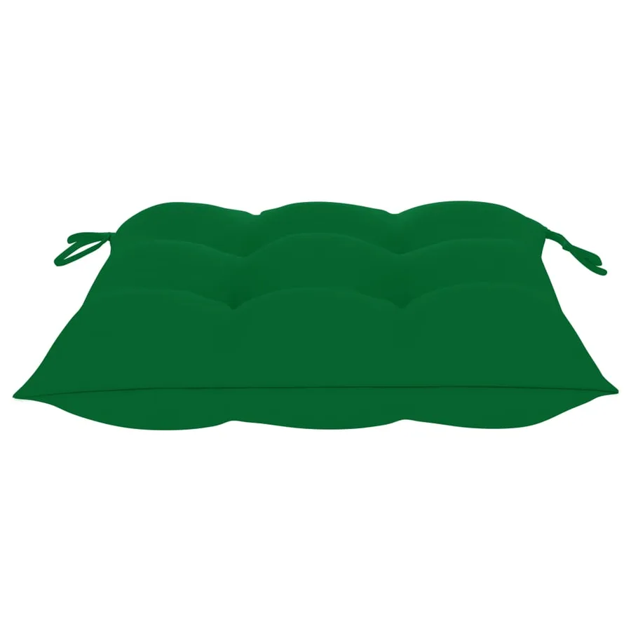 Chaises de jardin avec coussins vert lot de 6 Bois teck massif - 9