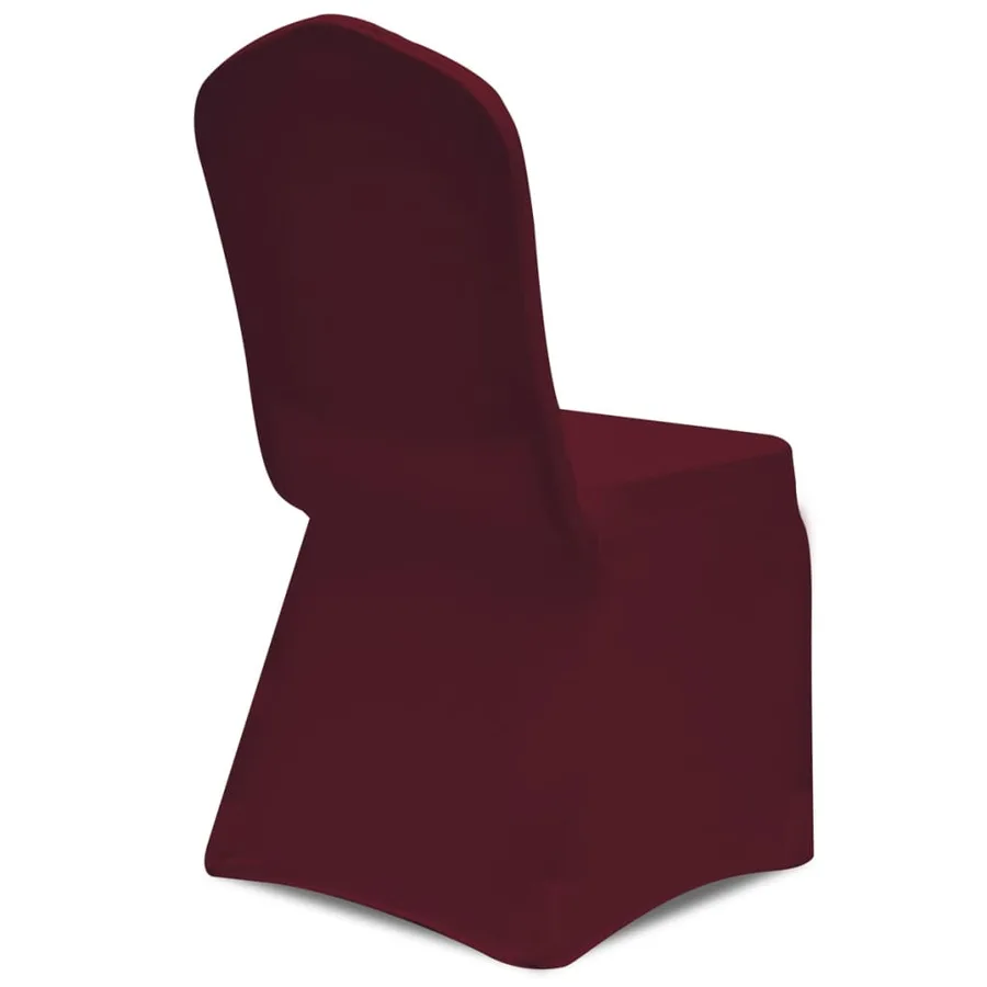 Housse de chaise extensible 4 pcs Bordeaux - 5