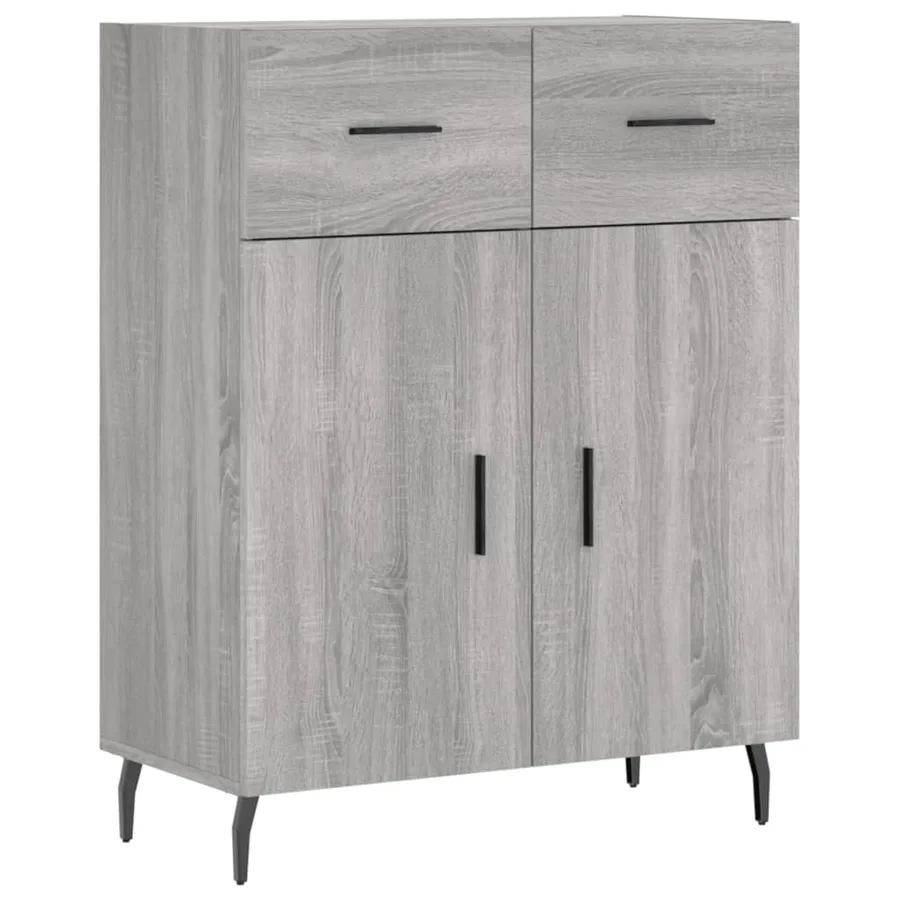 Buffet sonoma gris 69,5x34x90 cm bois d'ingénierie - 2