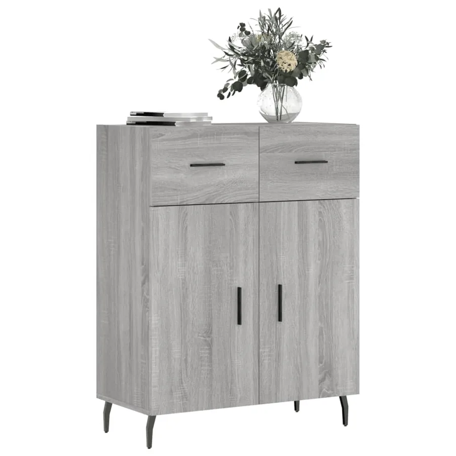 Buffet sonoma gris 69,5x34x90 cm bois d'ingénierie - 3
