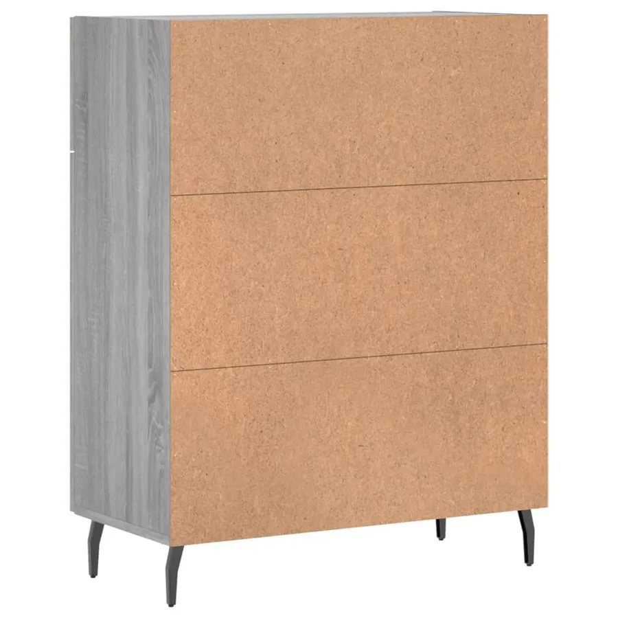 Buffet sonoma gris 69,5x34x90 cm bois d'ingénierie - 8
