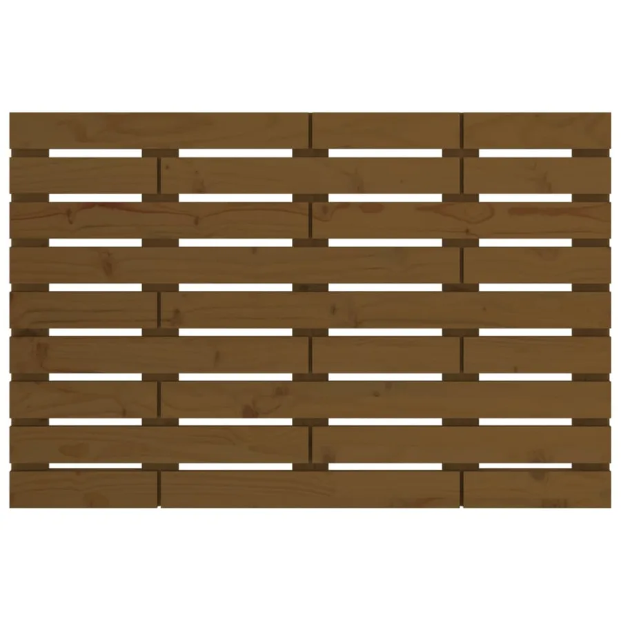 Tête de lit murale Marron miel 81x3x63 cm Bois massif de pin - 4