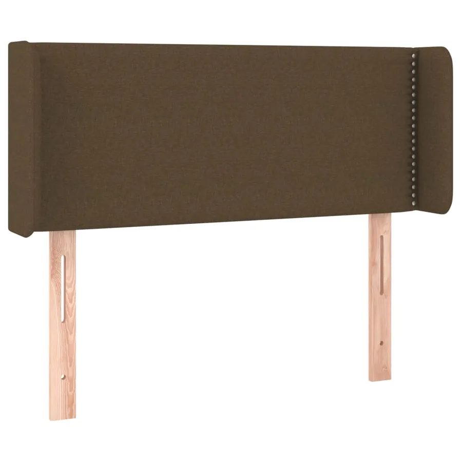 Tête de lit avec oreilles Marron Foncé 103x16x78/88 cm Tissu - 2