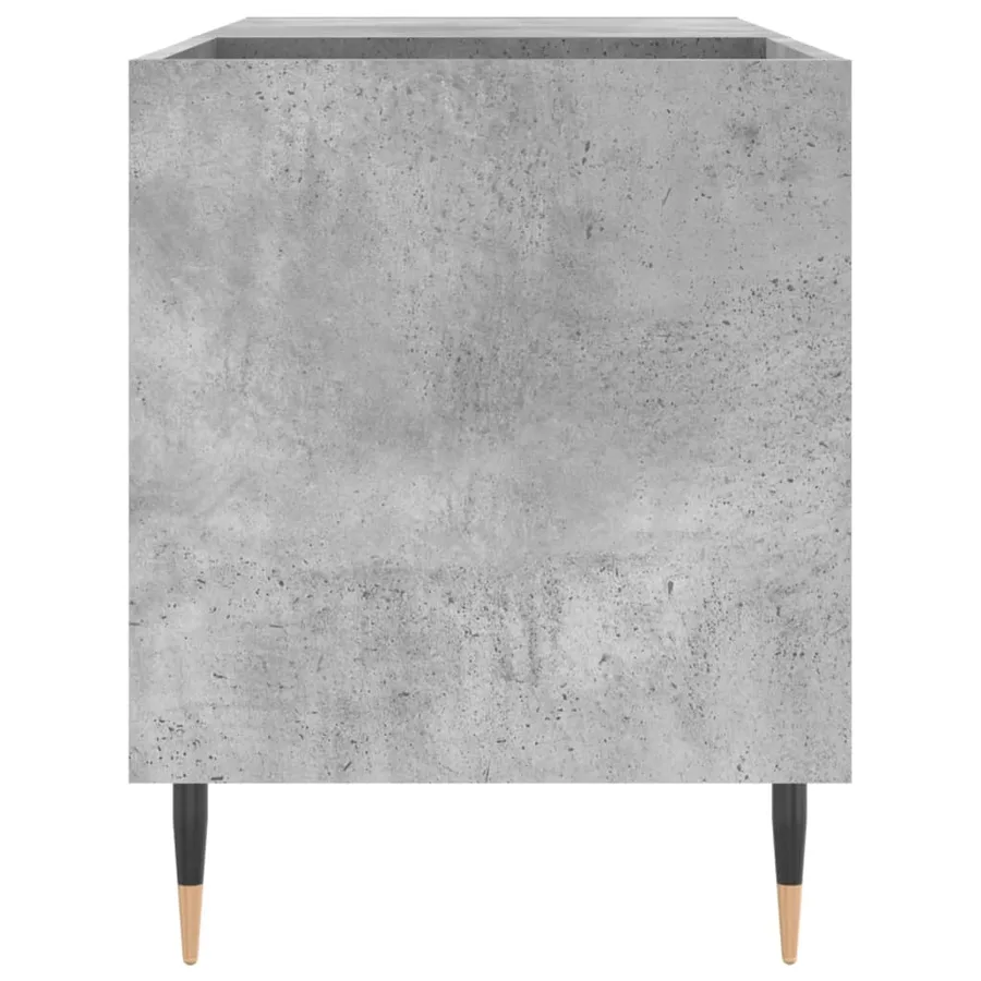 Armoire à disques gris béton 85x38x48 cm bois d'ingénierie - 5