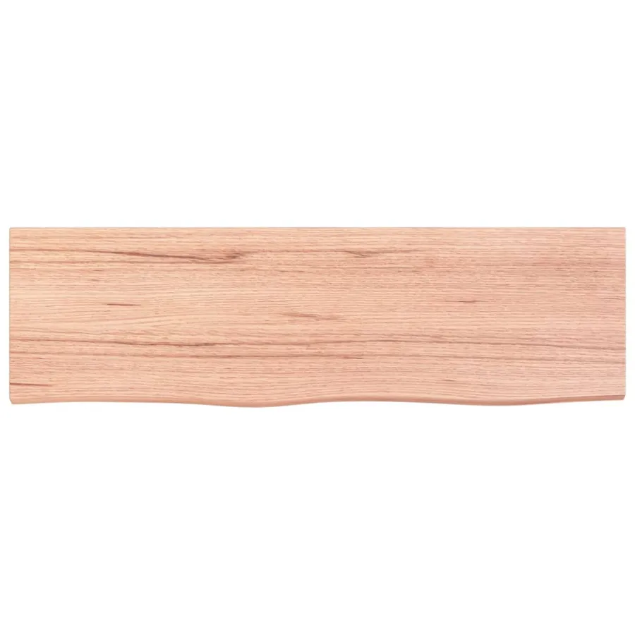 Étagère murale marron clair 100x30x2cm bois chêne massif traité - 4